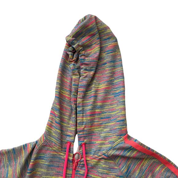 Juicy Couture Sport Y2K Zip Up Hoodie XS Retro Neon Pink Multicolor Track Jacket - Picture 12 of 14